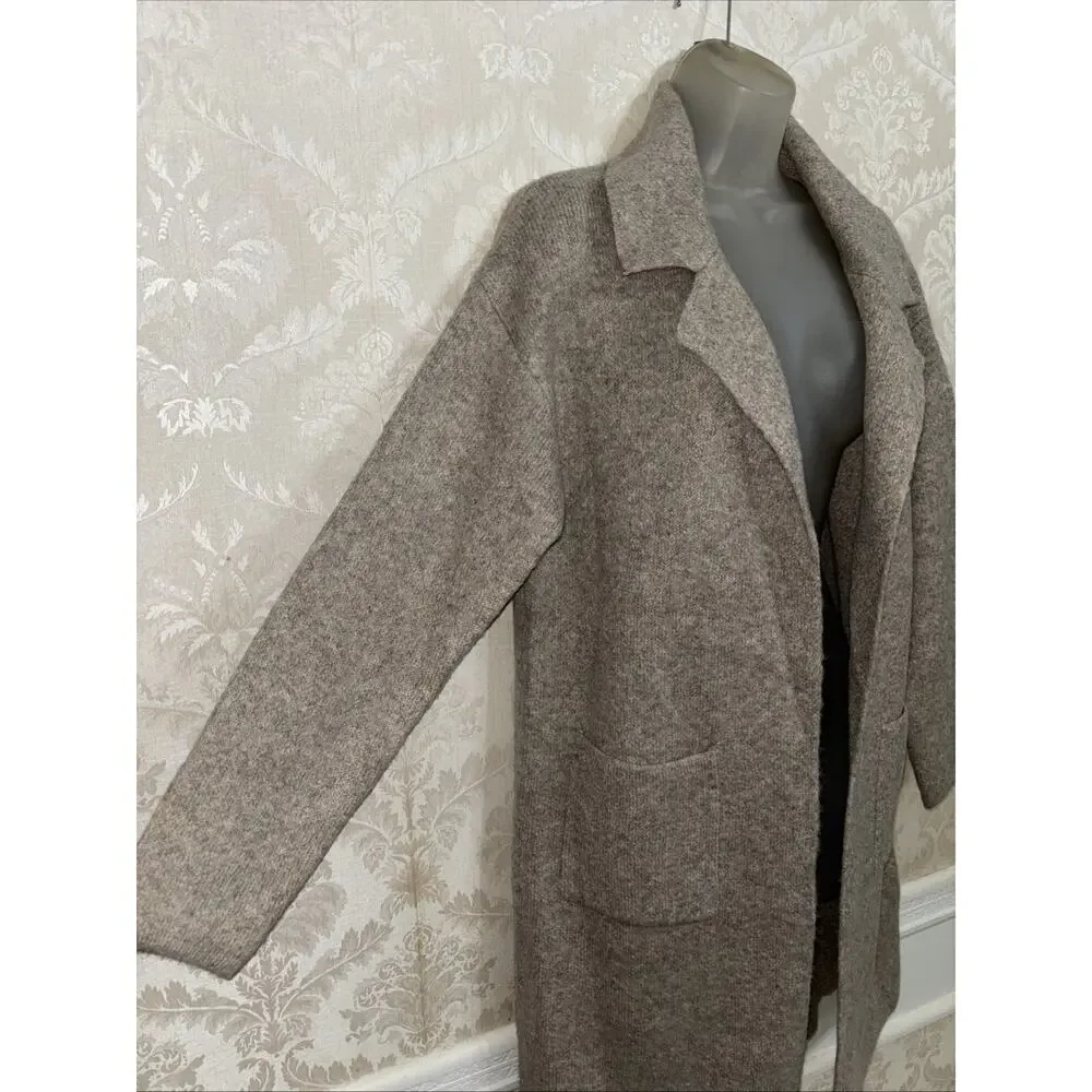 NWT Petal & Pup Wool Blend Skylar Open Front Coatigan Knit Jacket Size S/M - Picture 5 of 9